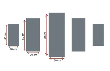Dekorativ MDF-målning 5-Delar 20x60 cm - Flerfärgad - Inredning & dekor - Tavlor & konst - Canvastavla