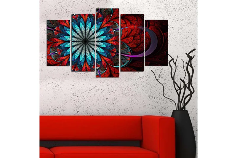 Dekorativ MDF-målning 5-Delar 20x60 cm - Flerfärgad - Inredning & dekor - Tavlor & konst - Canvastavla