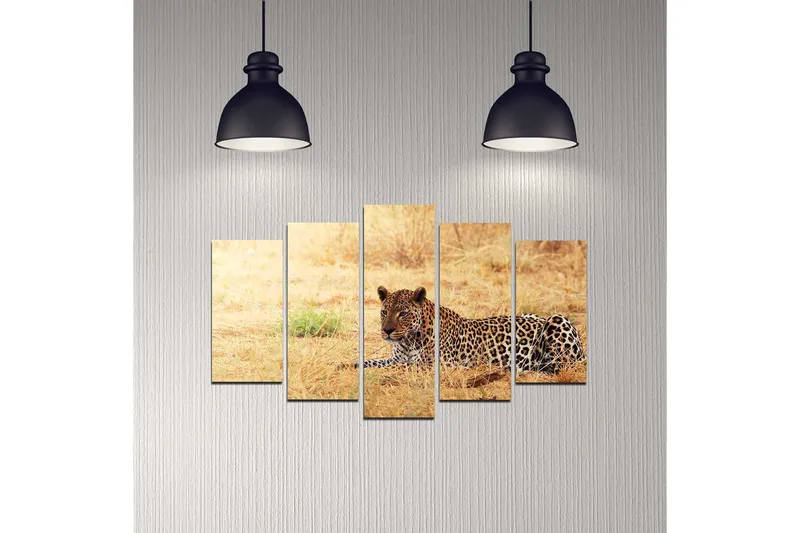 Dekorativ MDF-målning 5-Delar 20x60 cm - Flerfärgad - Inredning & dekor - Tavlor & konst - Canvastavla