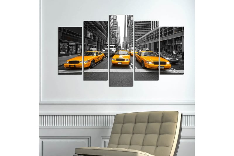 Dekorativ MDF-målning 5-Delar 20x60 cm - Flerfärgad - Inredning & dekor - Tavlor & konst - Canvastavla