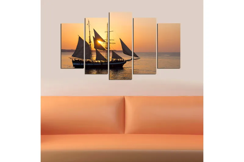 Dekorativ MDF-målning 5-Delar 20x60 cm - Flerfärgad - Inredning & dekor - Tavlor & konst - Canvastavla