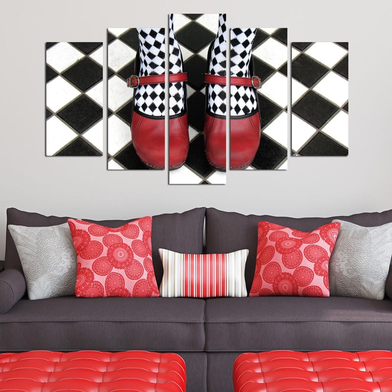 Dekorativ MDF-målning 5-Delar 20x60 cm - Flerfärgad - Inredning & dekor - Tavlor & konst - Canvastavla