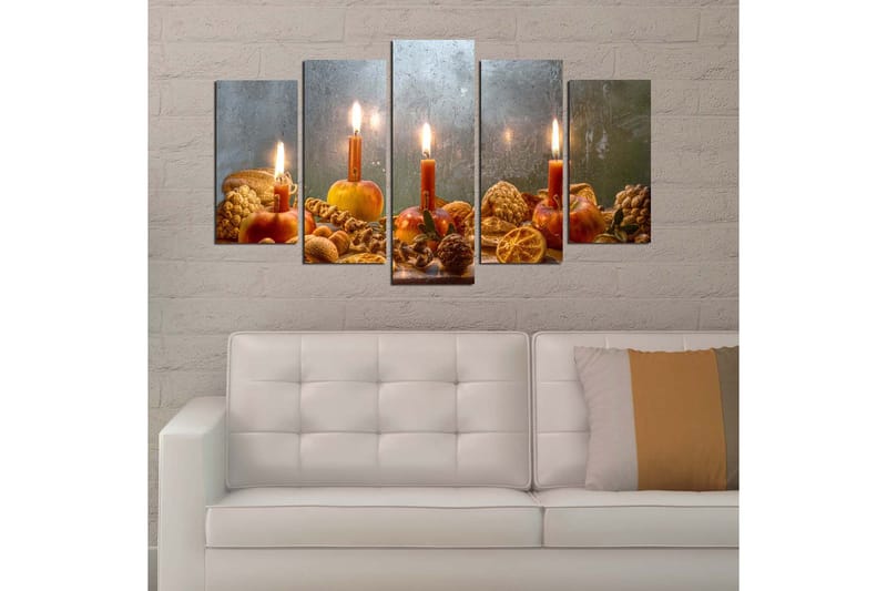 Dekorativ MDF-målning 5-Delar 20x60 cm - Flerfärgad - Inredning & dekor - Tavlor & konst - Canvastavla