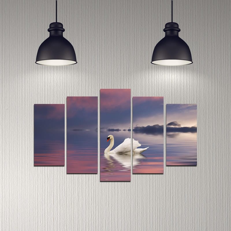 Dekorativ MDF-målning 5-Delar 20x60 cm - Flerfärgad - Inredning & dekor - Tavlor & konst - Canvastavla