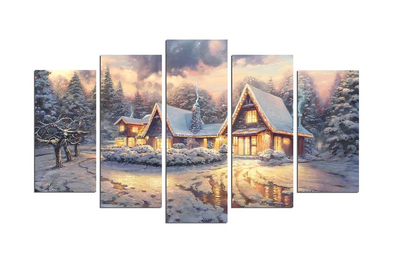 DEKORATIV MDF-MÅLNING 5-Delar 20x60 cm - Inredning & dekor - Tavlor & konst - Canvastavla