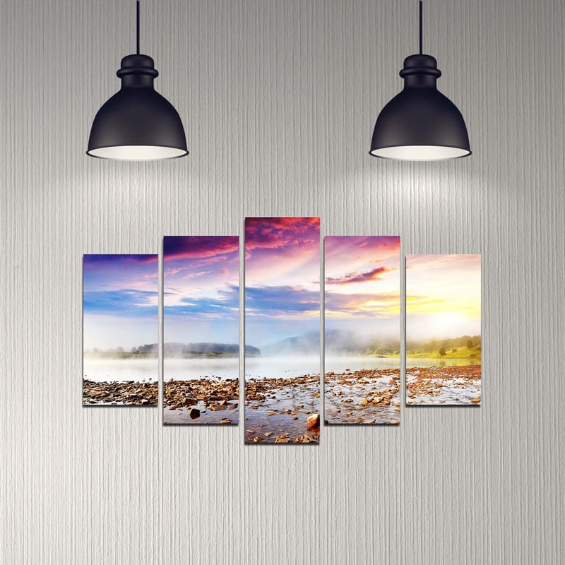 DEKORATIV MDF-MÅLNING 5-Delar 20x60 cm - Inredning & dekor - Tavlor & konst - Canvastavla