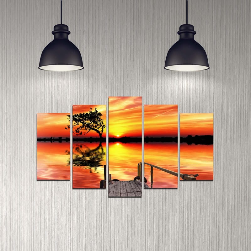 DEKORATIV MDF-MÅLNING 5-Delar 20x60 cm - Inredning & dekor - Tavlor & konst - Canvastavla
