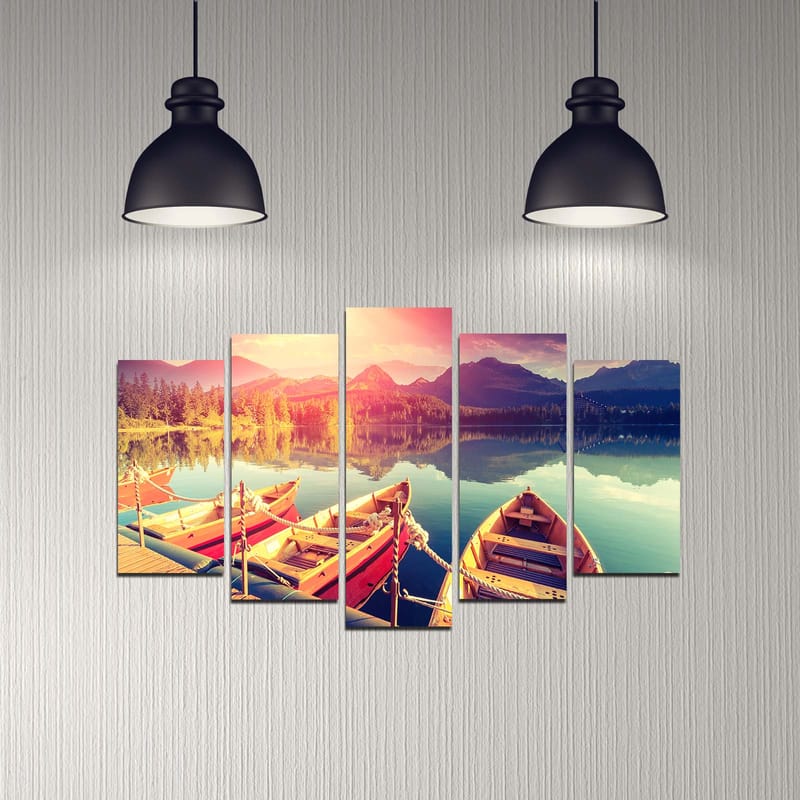 DEKORATIV MDF-MÅLNING 5-Delar 20x60 cm - Inredning & dekor - Tavlor & konst - Canvastavla
