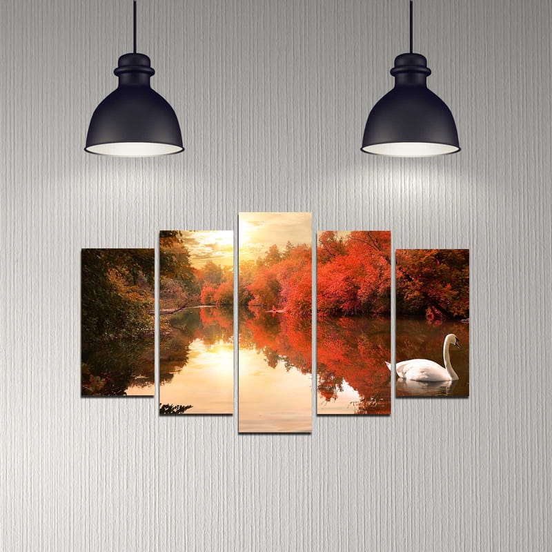 DEKORATIV MDF-MÅLNING 5-Delar 20x60 cm - Inredning & dekor - Tavlor & konst - Canvastavla