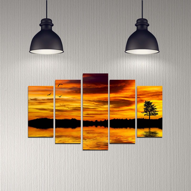 DEKORATIV MDF-MÅLNING 5-Delar 20x60 cm - Inredning & dekor - Tavlor & konst - Canvastavla