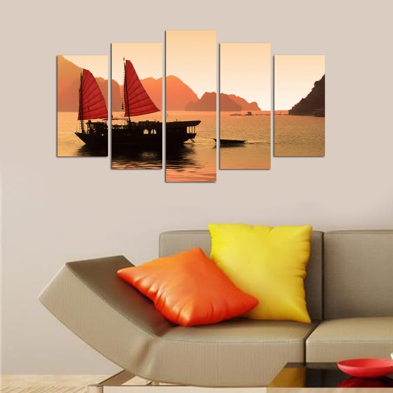 DEKORATIV MDF-MÅLNING 5-Delar 20x60 cm - Inredning & dekor - Tavlor & konst - Canvastavla