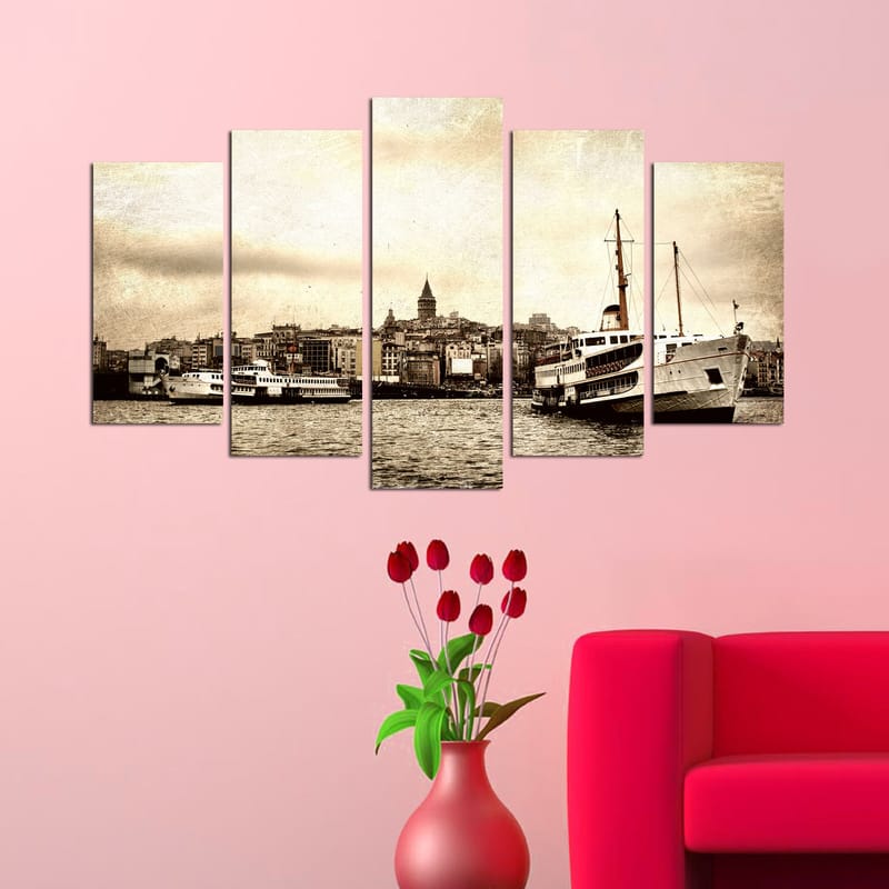 DEKORATIV MDF-MÅLNING 5-Delar 20x60 cm - Inredning & dekor - Tavlor & konst - Canvastavla