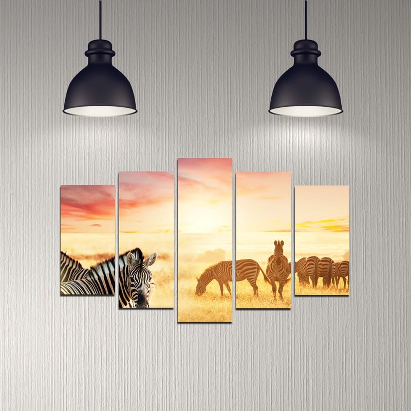 DEKORATIV MDF-MÅLNING 5-Delar 20x60 cm - Inredning & dekor - Tavlor & konst - Canvastavla