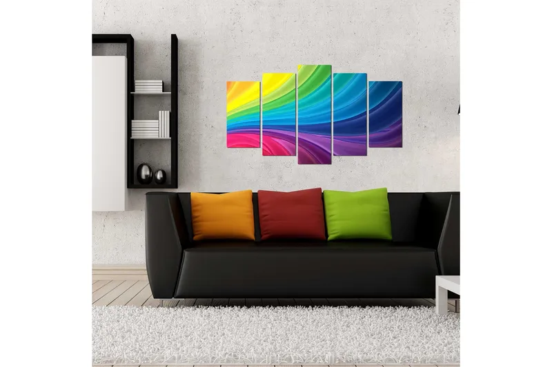Dekorativ MDF-målning 5 Delar - Flerfärgad - Inredning & dekor - Tavlor & konst - Canvastavla