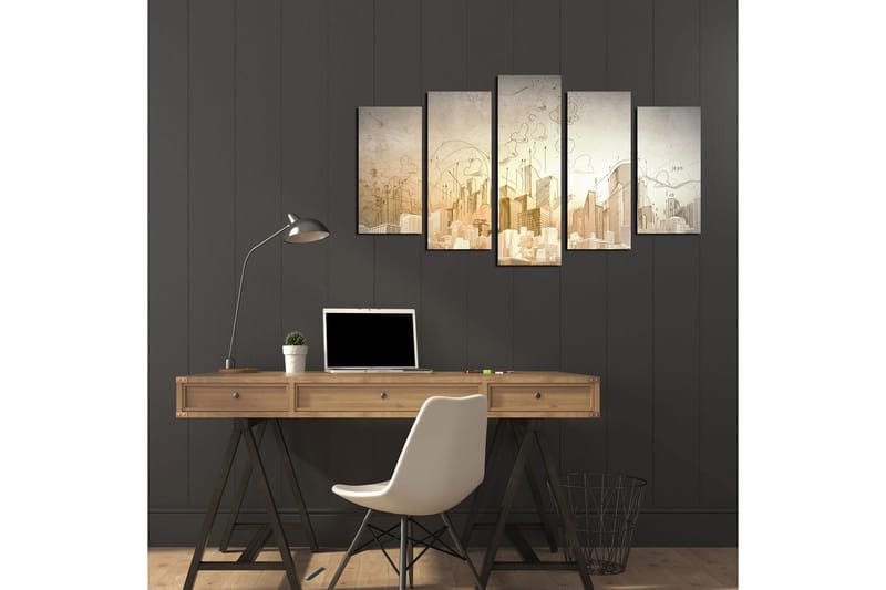 Dekorativ MDF-målning 5 Delar - Flerfärgad - Inredning & dekor - Tavlor & konst - Canvastavla