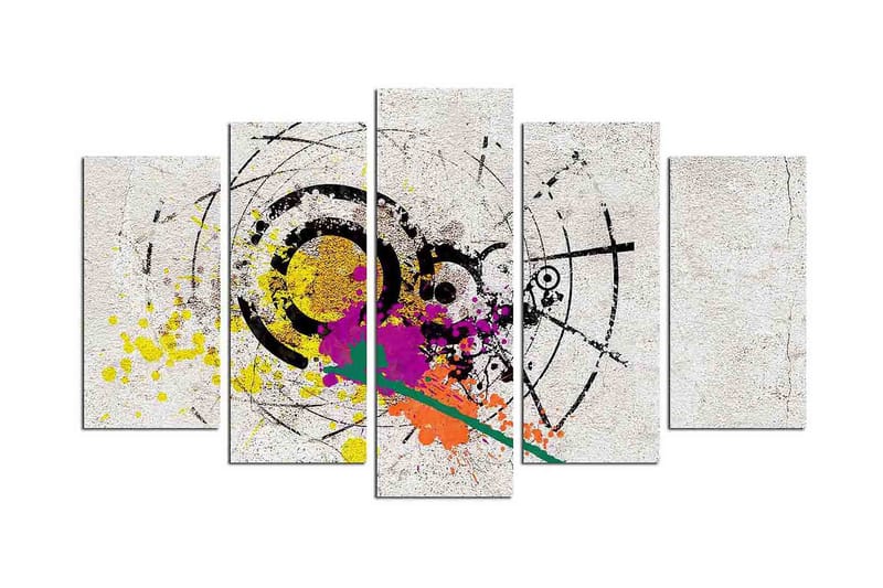 Dekorativ MDF-målning 5 Delar - Flerfärgad - Inredning & dekor - Tavlor & konst - Canvastavla