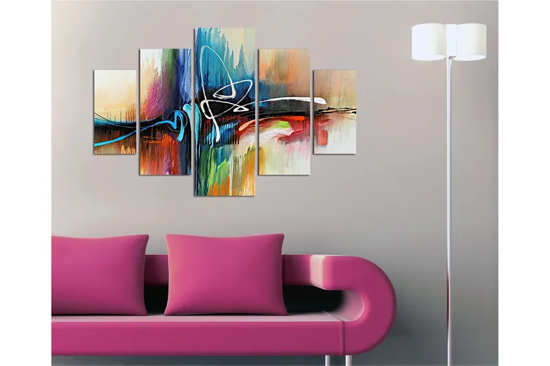 Dekorativ MDF-målning 5 Delar - Flerfärgad - Inredning & dekor - Tavlor & konst - Canvastavla