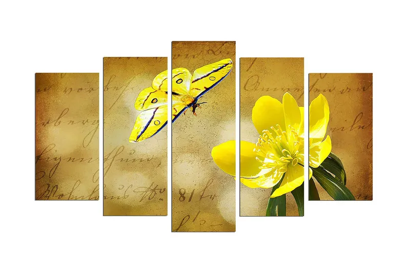 Dekorativ MDF-målning 5 Delar - Flerfärgad - Inredning & dekor - Tavlor & konst - Canvastavla