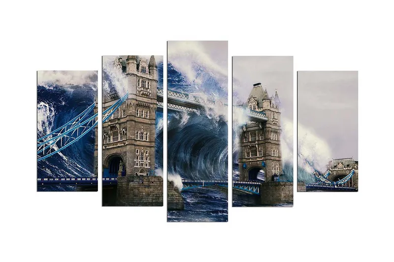 Dekorativ MDF-målning 5 Delar - Flerfärgad - Inredning & dekor - Tavlor & konst - Canvastavla