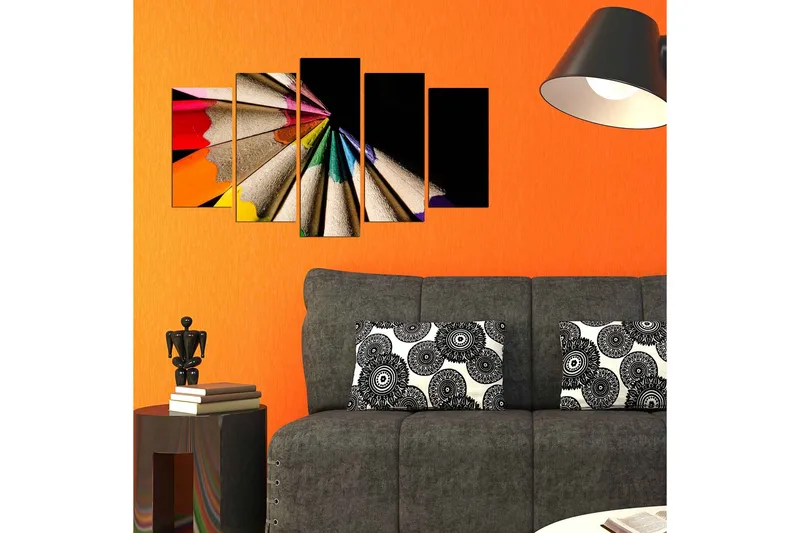 Dekorativ MDF-målning 5 Delar - Flerfärgad - Inredning & dekor - Tavlor & konst - Canvastavla