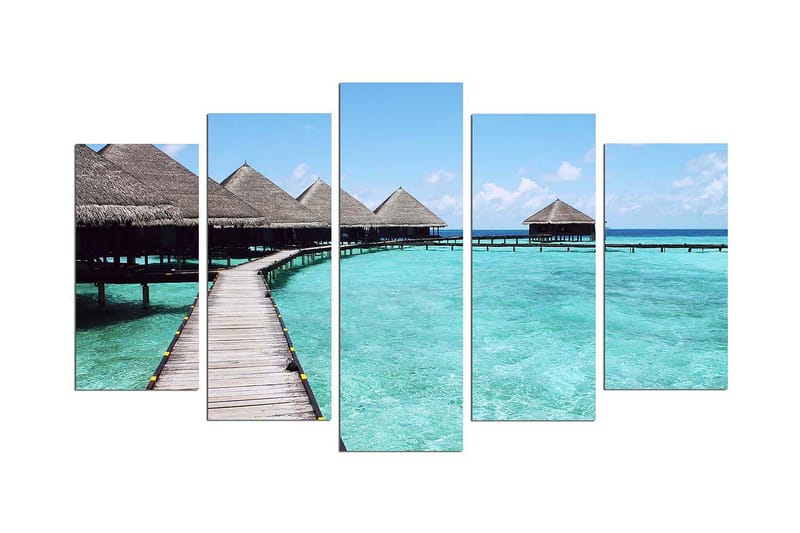 Dekorativ MDF-målning 5 Delar - Flerfärgad - Inredning & dekor - Tavlor & konst - Canvastavla