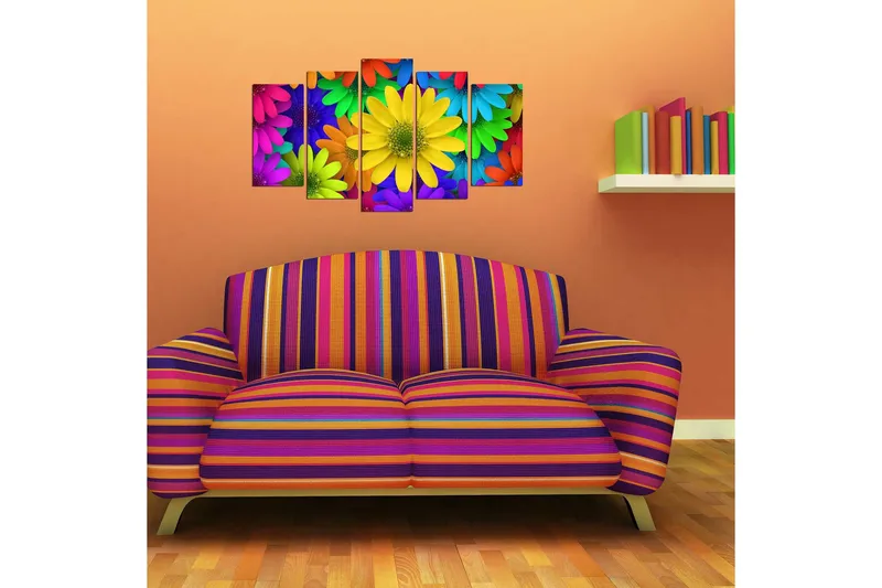 Dekorativ MDF-målning 5 Delar - Flerfärgad - Inredning & dekor - Tavlor & konst - Canvastavla