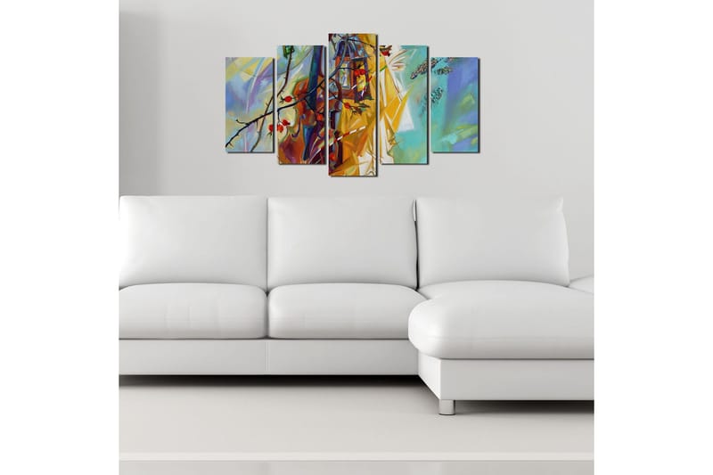 Dekorativ MDF-målning 5 Delar - Flerfärgad - Inredning & dekor - Tavlor & konst - Canvastavla