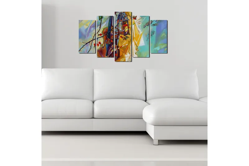 Dekorativ MDF-målning 5 Delar - Flerfärgad - Inredning & dekor - Tavlor & konst - Canvastavla