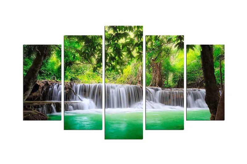 Dekorativ MDF-målning 5 Delar, Flerfärgad