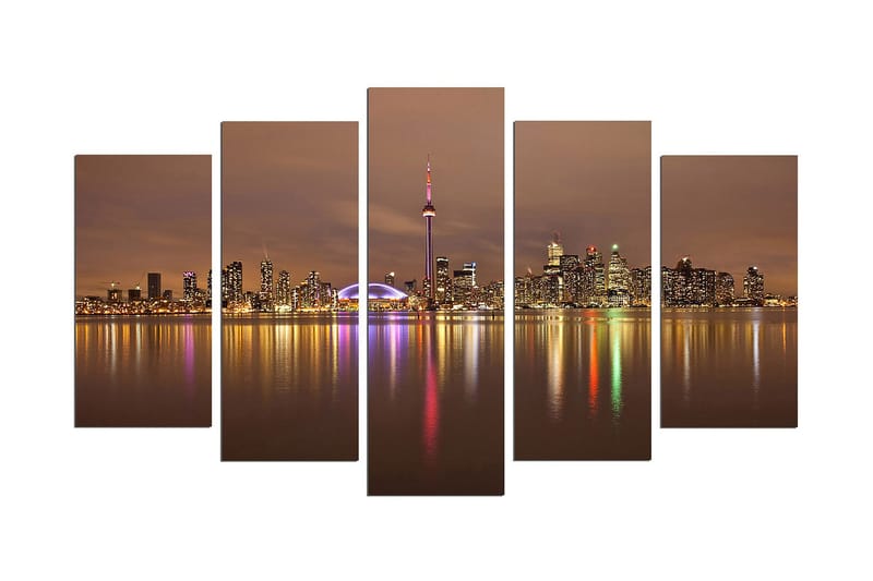 Dekorativ MDF-målning 5 Delar - Flerfärgad - Inredning & dekor - Tavlor & konst - Canvastavla