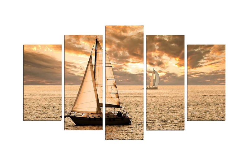 Dekorativ MDF-målning 5 Delar, Flerfärgad