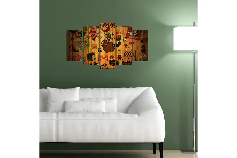 Dekorativ MDF-målning 5 Delar - Flerfärgad - Inredning & dekor - Tavlor & konst - Canvastavla