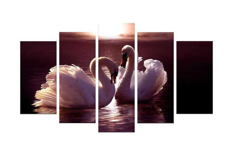 Dekorativ MDF-målning 5 Delar, Flerfärgad