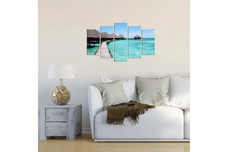 Dekorativ MDF-målning 5 Delar - Flerfärgad - Inredning & dekor - Tavlor & konst - Canvastavla