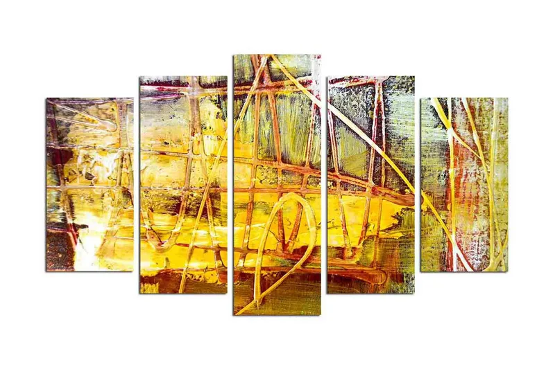 Dekorativ MDF-målning 5 Delar - Flerfärgad - Inredning & dekor - Tavlor & konst - Canvastavla