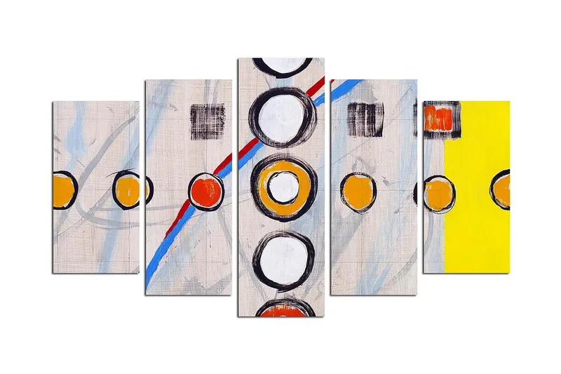 Dekorativ MDF-målning 5 Delar - Flerfärgad - Inredning & dekor - Tavlor & konst - Canvastavla