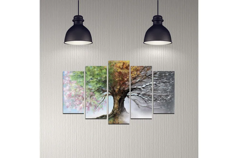 Dekorativ MDF-målning 5 Delar - Flerfärgad - Inredning & dekor - Tavlor & konst - Canvastavla