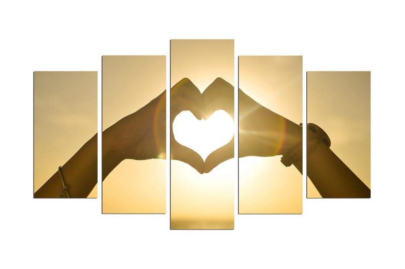 Dekorativ MDF-målning 5 Delar, Flerfärgad