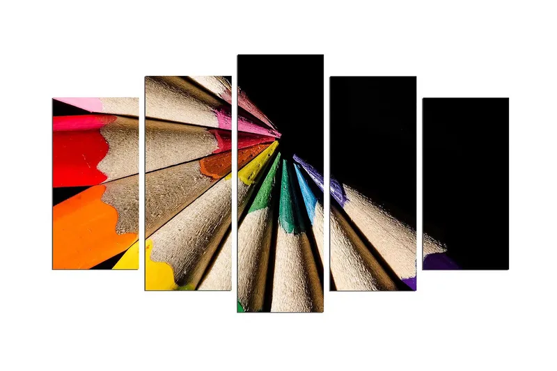 Dekorativ MDF-målning 5 Delar - Flerfärgad - Inredning & dekor - Tavlor & konst - Canvastavla