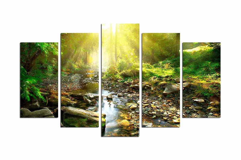 Dekorativ MDF-målning 5 Delar - Flerfärgad - Inredning & dekor - Tavlor & konst - Canvastavla