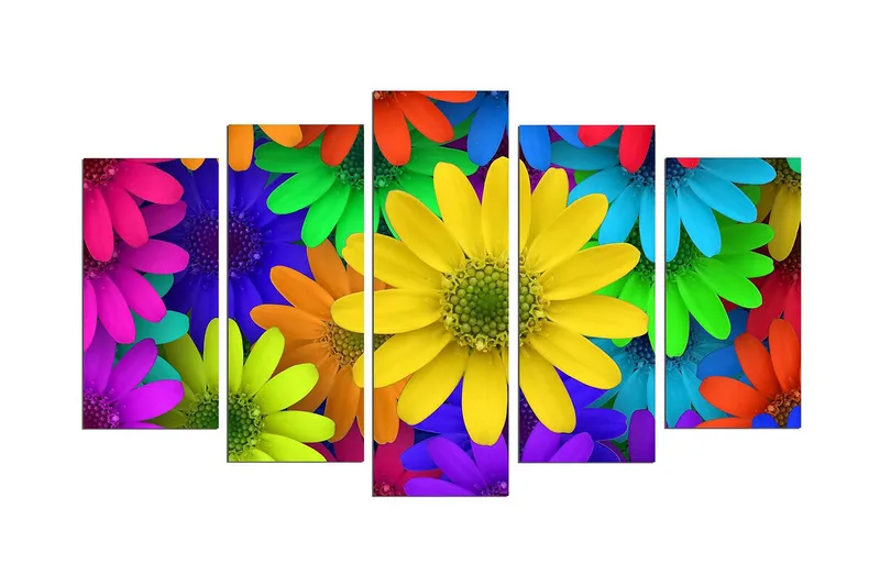 Dekorativ MDF-målning 5 Delar - Flerfärgad - Inredning & dekor - Tavlor & konst - Canvastavla