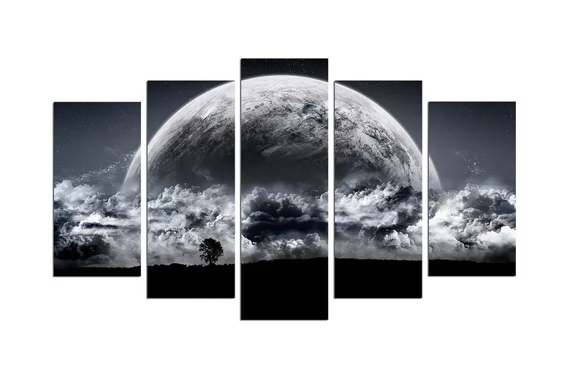 Dekorativ MDF-målning 5 Delar - Flerfärgad - Inredning & dekor - Tavlor & konst - Canvastavla