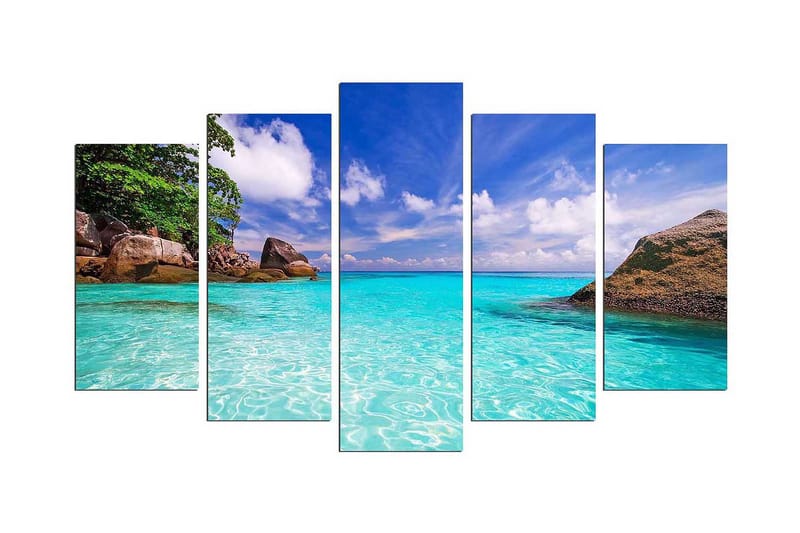 Dekorativ MDF-målning 5 Delar, Flerfärgad