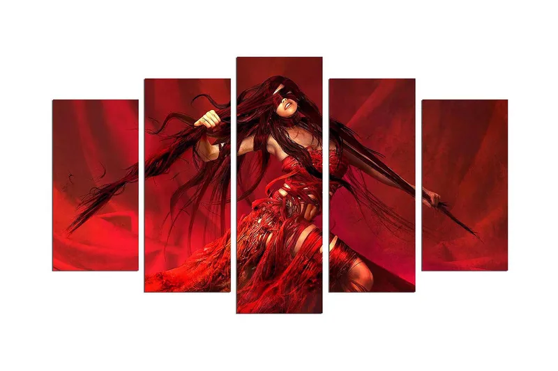 Dekorativ MDF-målning 5 Delar - Flerfärgad - Inredning & dekor - Tavlor & konst - Canvastavla