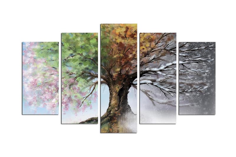 Dekorativ MDF-målning 5 Delar, Flerfärgad
