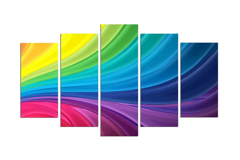 Dekorativ MDF-målning 5 Delar - Flerfärgad - Inredning & dekor - Tavlor & konst - Canvastavla