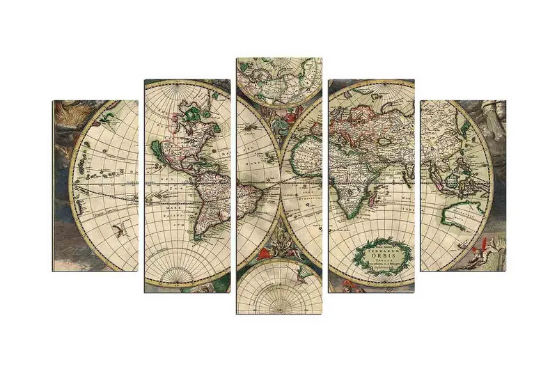 Dekorativ MDF-målning 5 Delar - Flerfärgad - Inredning & dekor - Tavlor & konst - Canvastavla