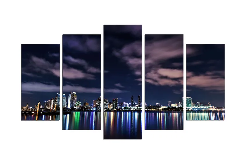 Dekorativ MDF-målning 5 Delar - Flerfärgad - Inredning & dekor - Tavlor & konst - Canvastavla