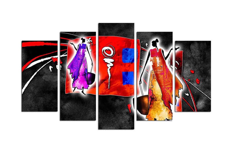 Dekorativ MDF-målning 5 Delar - Flerfärgad - Inredning & dekor - Tavlor & konst - Canvastavla