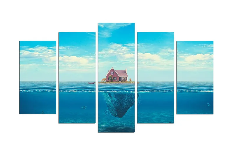 Dekorativ MDF-målning 5 Delar - Flerfärgad - Inredning & dekor - Tavlor & konst - Canvastavla